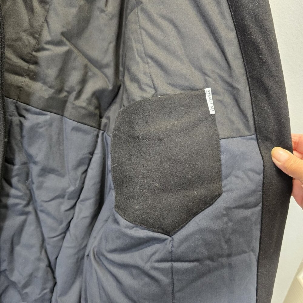 Ben Sherman Wool Blend Black Military Utility Jacket - Men XXL Quilted Lining - Picture 4 of 12